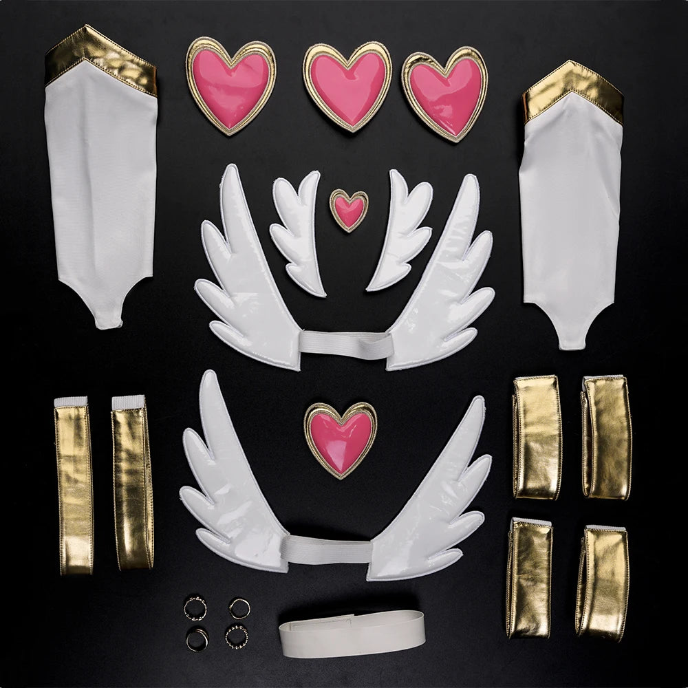 Anime New Panty Stocking with Garterbelt Pantiel Panty Anarchy Cosplay Costume Angel Skirt Wings Halloween for Women Girls Prop