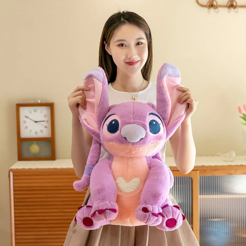30/45/60/80CM Big Size Disney Stitch Cartoon Anime Plush Stuffed Doll Room Decoration Peluche Pillow  Plushies Ornaments Gifts