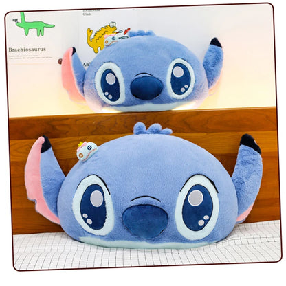 55/80cm Disney Lilo and Stitch Pillow Plush Toy Cartoon Anime Stuffed Kawaii Scrump Stich Doll Plushie Kids Birthday Xmas Gifts