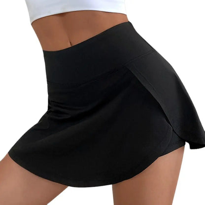 High Waist Women’s Sports Culottes Yoga Fitness Tennis Running Quick Drying Anti-Light Skirt