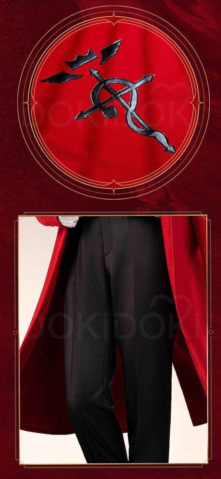 Edward Elri Cosplay Costum Anime Fullmetal Alchemist Cosplay DokiDoki-R Men Red Uniform Costume Edward Elri Cosplay