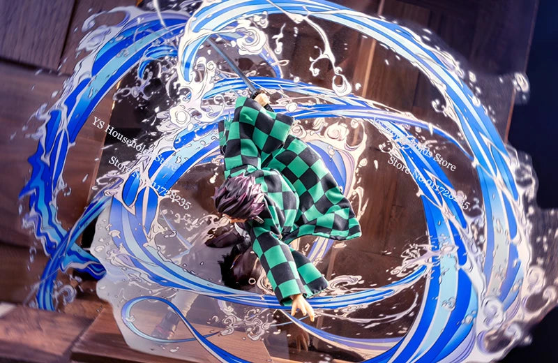 1/12 Kamado Tanjirou Flame Plaid Windbreaker Tomioka Giyuu Spout Matching Color Toy Accessory For Shf Anime Demon Slayer Soldier