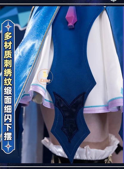 Honkai Star Rail Cerydra Cosplay Costume Wig Dress Uniform Crown Headwear Festival Halloween Party for Women Girls Carnival Prop