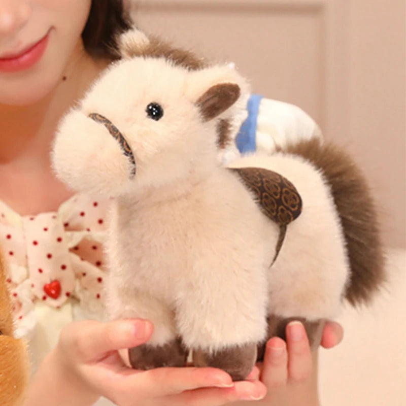 New Arrival Cute Saddle Pony Plush Brown Horse Racehorse Soft Toy Birthday Xmas Year Gift