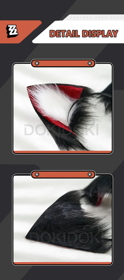 Seth Ellen Joe Hoshimi MiyabI Ju Fufu Von Lycaon Tail Ears Cosplay Props Game Zenless Zone Zero DokiDoki 125cm Tail Halloween