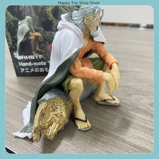 12cm One Piece Silvers Rayleigh Sitting Pose Anime Figure Desktop Decoration by The Codex