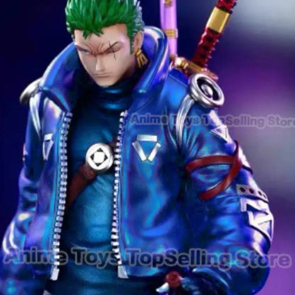 24cm Anime One Piece Figure Roronoa Zoro Team Staff Captain Figure Germa 66 Zoro PVC Statue Collectible Model Toys Gifts