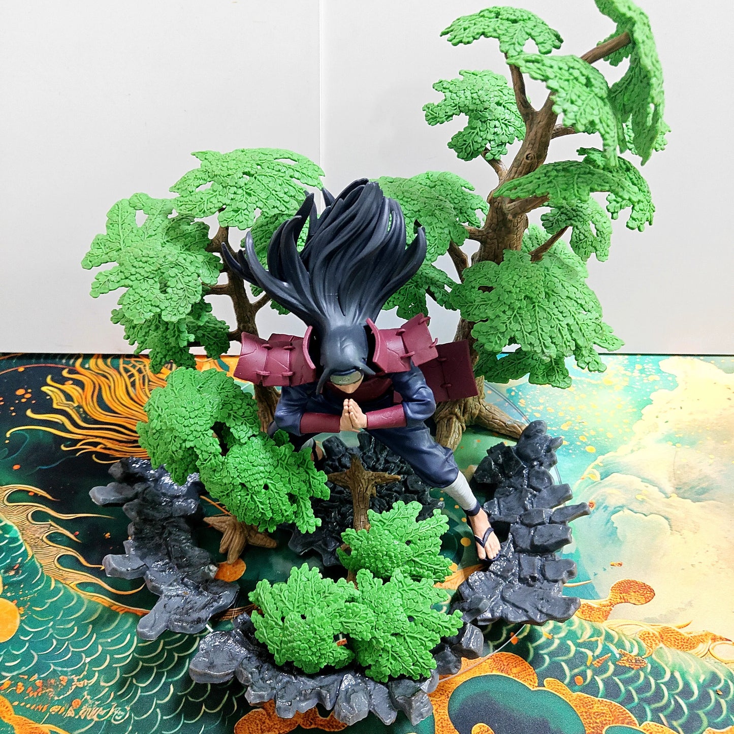 Anime Naruto Shippuden Vibration Stars Senju Hashirama Mokuton Jukai Kajin Deep Forest Emergence Action Figure Toys PVC Model