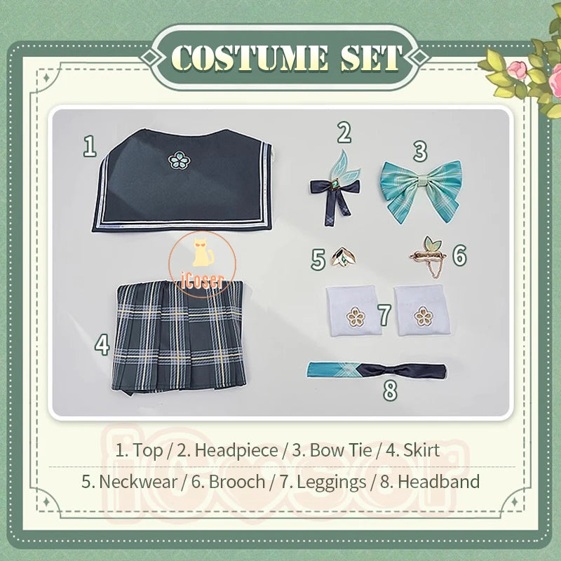 Firefly Cosplay Costume Spring Missive Outfit JK Uniform Honkai Star Rail New Skin Metal Props Halloween Party Women Girl iCoser