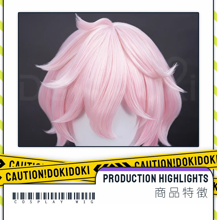 IN STOCK Dahlia Ifa Wig Game Genshin Impact DokiDoki Men Pink Hair Mondstadt Ifa Cosplay Dahlia Book Prop Free Wig Cap