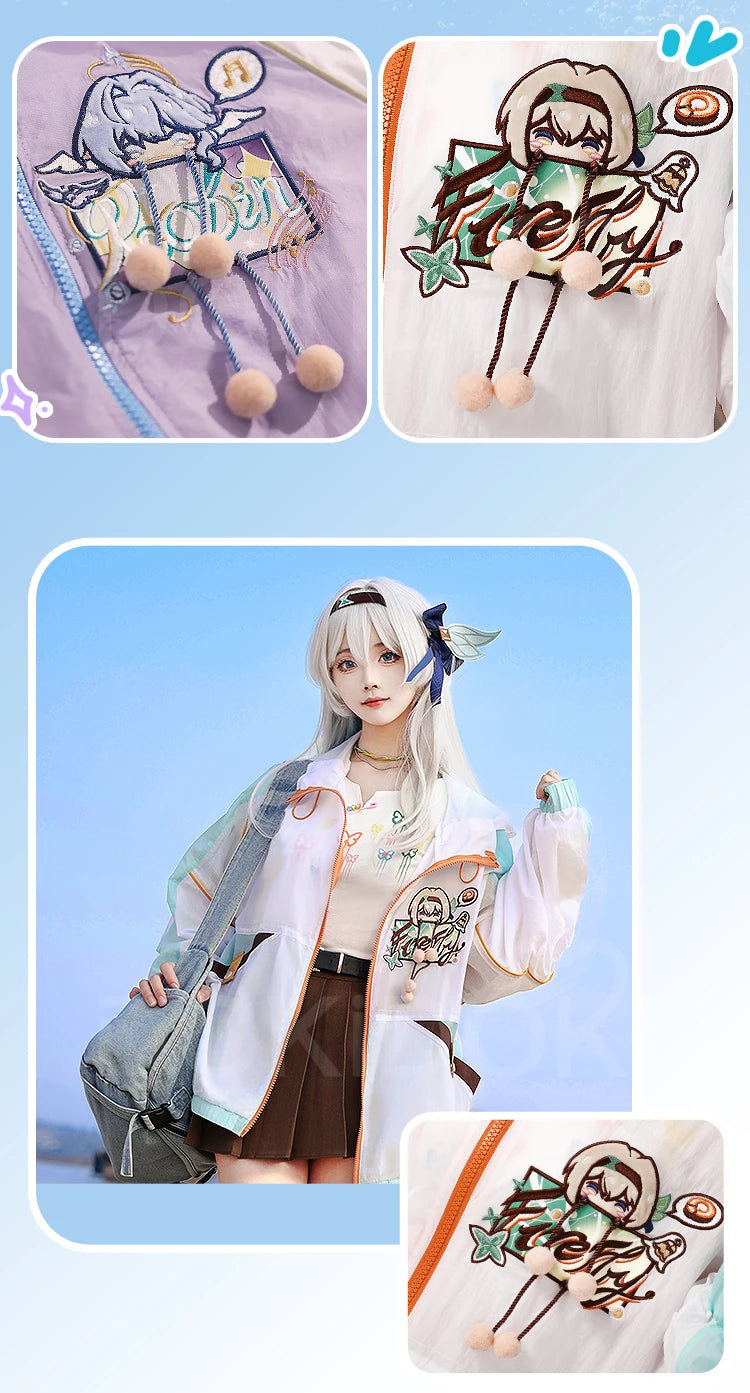 Aventurine Blade Robin Firefly Sparkle Feixiao Doujin Cosplay Costume Game Honkai: Star Rail DokiDoki-SR HSR Sunscreen Jacket