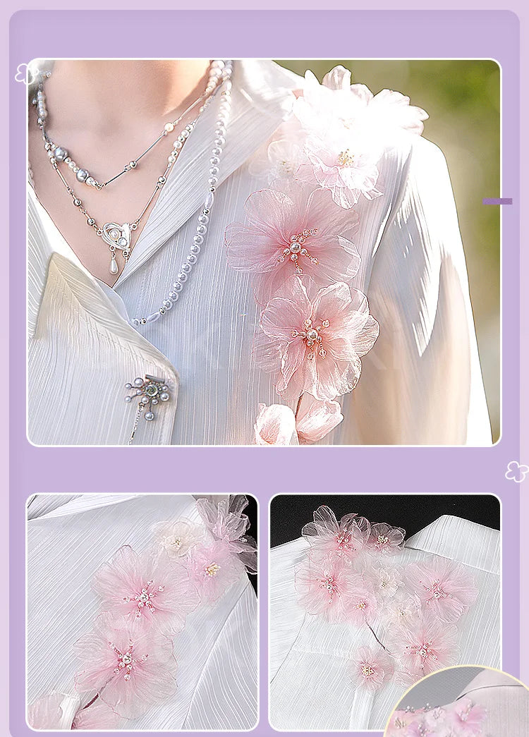 IN STOCK Rafayel Flowering Splendor Cosplay Costume Game Love and Deepspace DokiDoki-SR Men Spring Costume Qiyu Rafayel Flowers