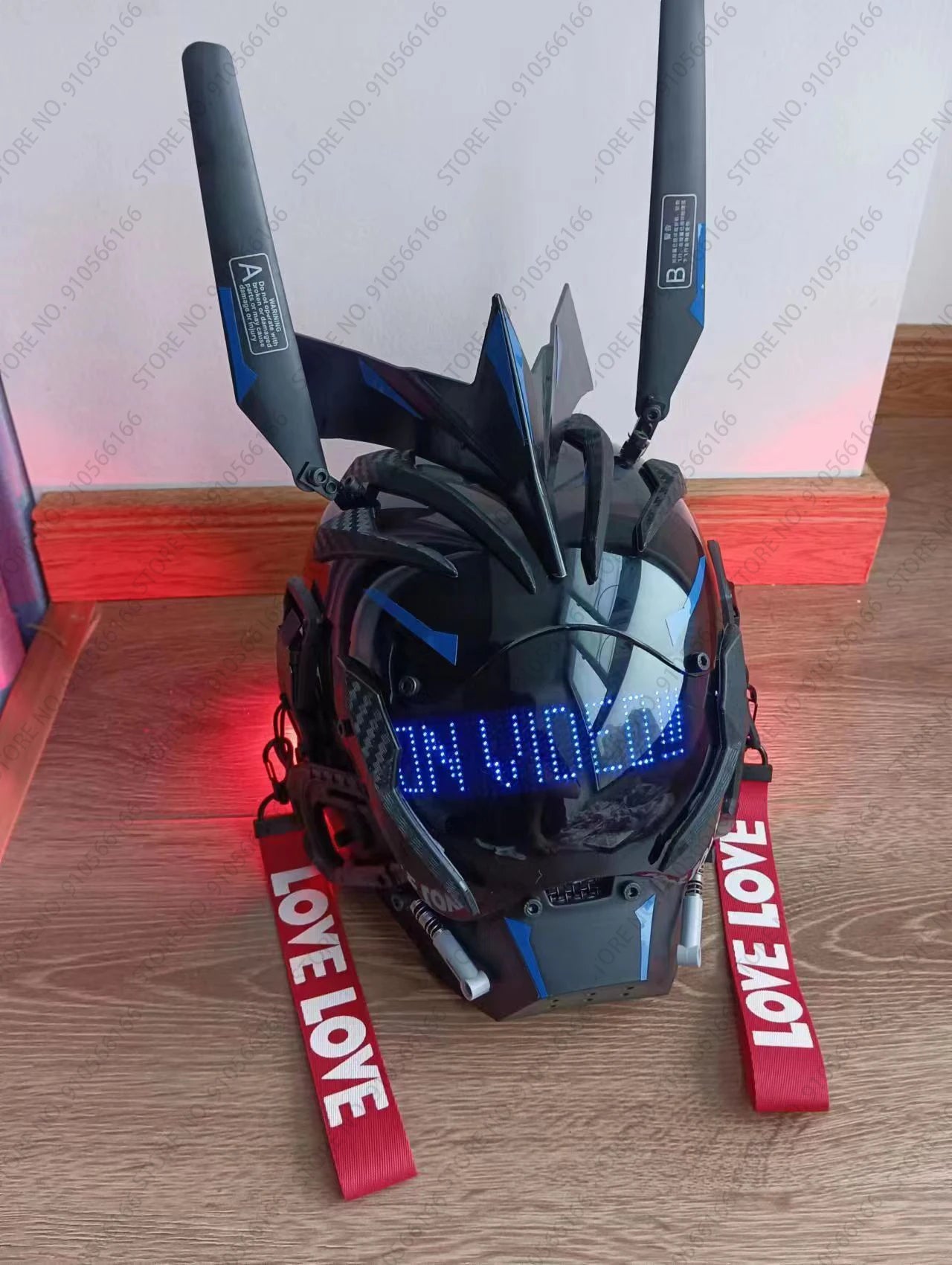 Cyberpunk App Mask Light Up Rolling Subtitles Screen Mask Cos Mech Technology Sense Mobile Phone Control Helmet Role Play