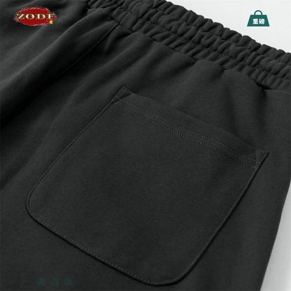 ZODF Trendy Autumn Men 360gsm Solid Straight Pants Unisex Basic Loose Terry Sweatpants Trousers HY0950