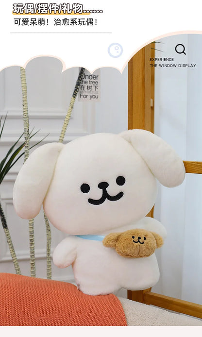 45/70cm Big Size Maltese Backpack Cartoon Anime Plush Stuffed Doll Kawaii Room Decoration Plushies Pillow Ornament Children Gift