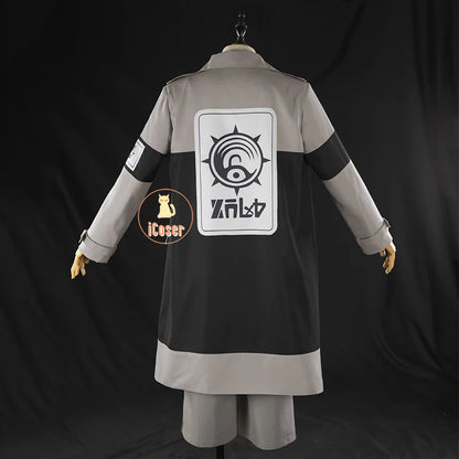 iCoser Anime Gachiakuta Enjin Cosplay Costume Wig Uniform Earrings Choker Akuta Cleaners Halloween Party for Women Men Carnival