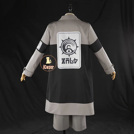 iCoser Anime Gachiakuta Enjin Cosplay Costume Wig Uniform Earrings Choker Akuta Cleaners Halloween Party for Women Men Carnival