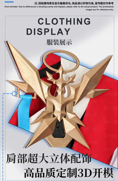 Arknights Executor The Ex Foedere Cosplay Costume Wig Game Uniform Cloak Federico Giallo Halloween Party for Women Men iCoser