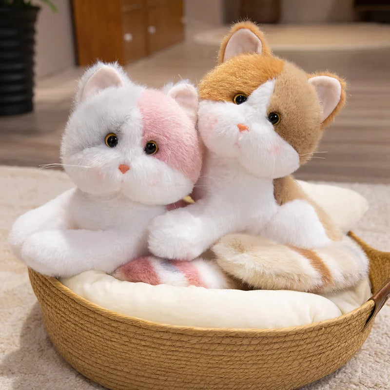 cartoon Cat Plushies toy Soft Doll Lifelike Pet Cat stuffed pillow doll Adorable Birthday Gift For Girl Boy