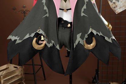 Genshin Impact Jahoda Cosplay Costume Wig Uniform Cloak Hat Glasses Headwear Outfit Halloween Party for Women Girls Props iCoser