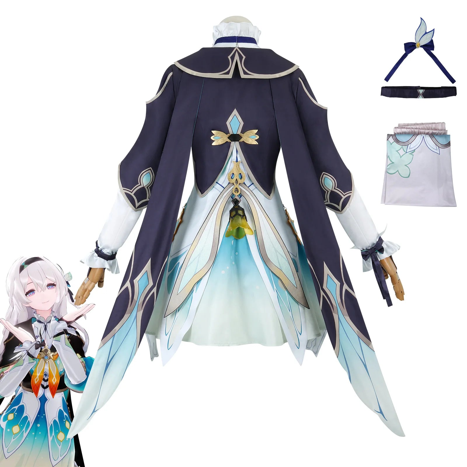 Honkai Star Rail Firefly Cosplay Costume Set Polyester