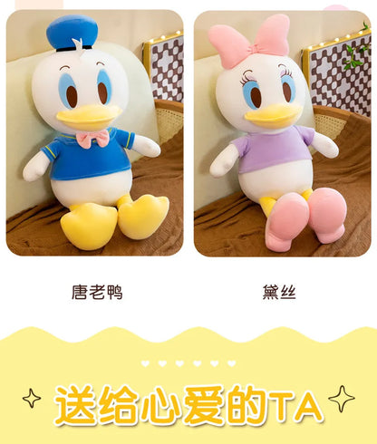 Disney Donald Duck Daisy Giant Plush Dolls Hot Toys Kawaii Soft Pillow Stuffed Animal Couple Dolls Birthday Xmas Gifts for Kids