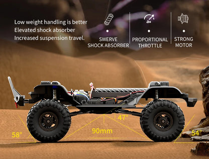 1/10 RC Car HB RTR R1011 Remote Control Vehicle 2.4G Full Proportional Rock Crawler LED Light 4WD Off-Road Climbing Truck Toys