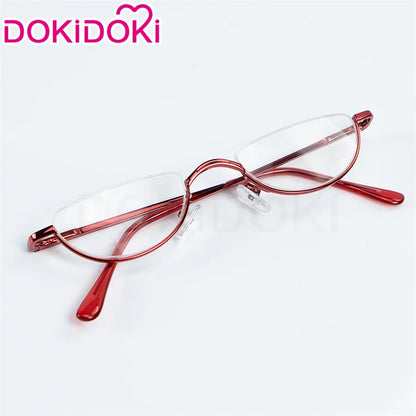 IN STOCK Seiko Ayase Wig Anime Dandadan Cosplay DokiDoki Halloween Grey Hair DAN DA DAN Seiko Glasses Ear Clips Patch Free Cap