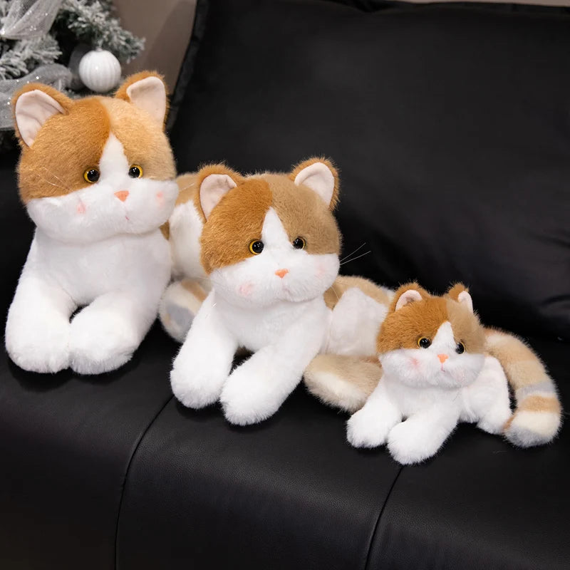cartoon Cat Plushies toy Soft Doll Lifelike Pet Cat stuffed pillow doll Adorable Birthday Gift For Girl Boy