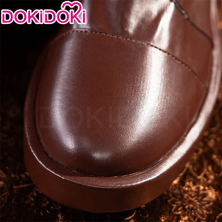 The Doll Gehrman Lady Maria Cosplay Shoes Game Bloodborne Cosplay DokiDoki Men Hunter Black Brown Boots Gehrman Halloween Shoes