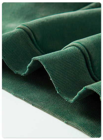 ZODF Winter Autum Men's Washed 400gsm Fleece Hoodies Unisex Couple Retro Oversized Ripped Hooded Sweatshirts Pullovers HY0652