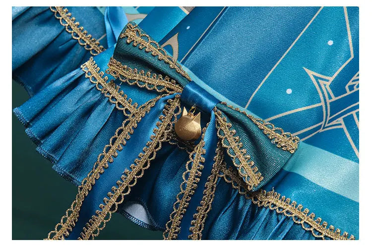 Genshin Impact Lynette Cosplay Costume Wig Dress Uniform Hat Magician Outfit Fontaine Halloween Party for Women Girls Game Props