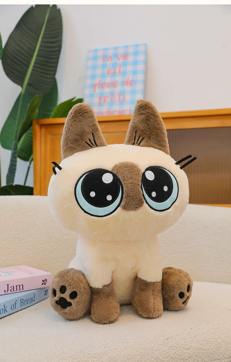 30-50cm Siamese Cat Animals Stuffed Doll Super Soft Home Office Decor High Quality Rabbit Toys Girls Boys Christmas Presents