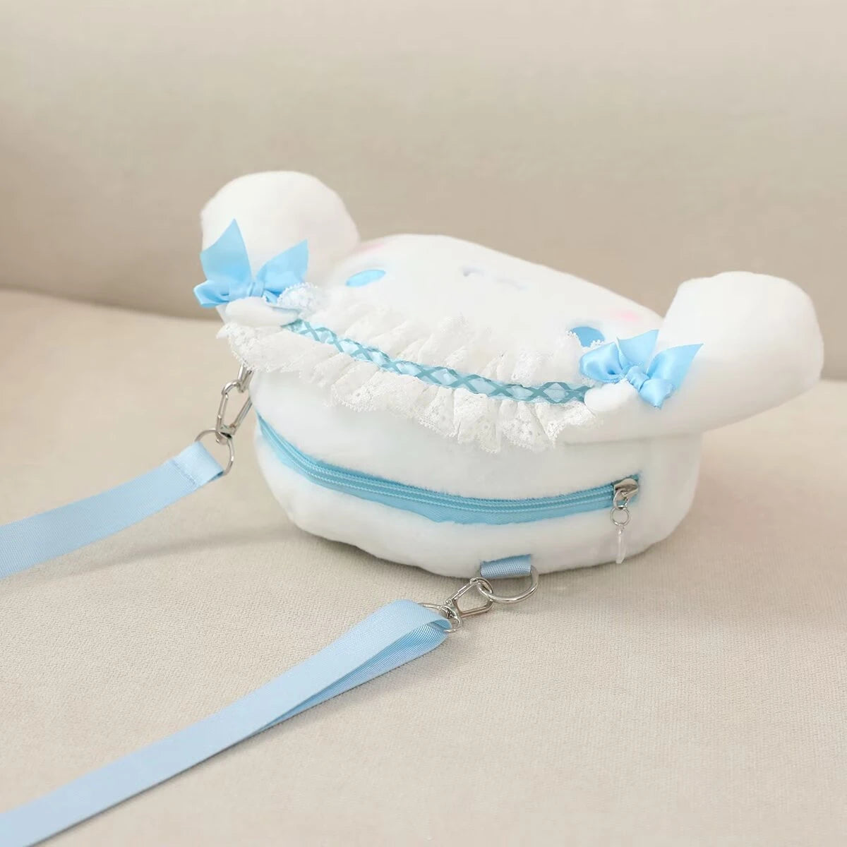 Sanrio Cartoon Anime Hello Kitty My Melody Cosmetic Bag Coin Purse Cute Kuromi Cinnamoroll Plush Bag Gifts For Girl