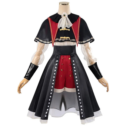 BanG Dream Wakaba Mutsumi Cosplay Costume Wig Red Dress Mortis Uniform Ave Mujica Mask Hat Earrings Halloween Party Women Props