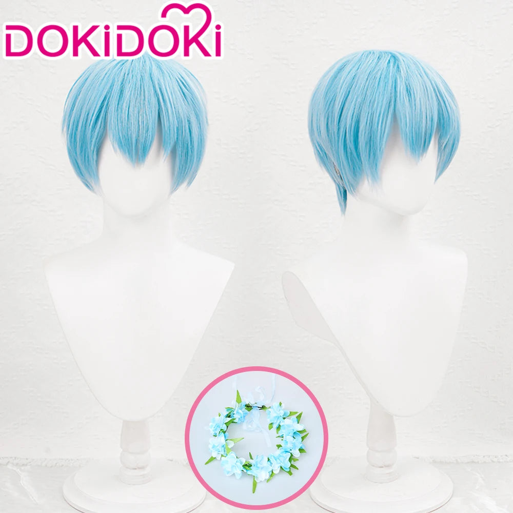IN STOCK Himmel Stark Heiter Wig Anime Frieren: Beyond Journey's End Cosplay DokiDoki Men Wreath Blue Short Hair Heat Resistant
