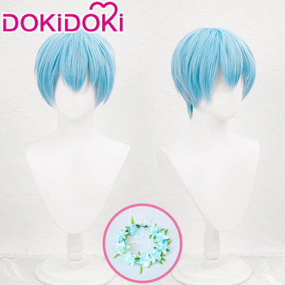 IN STOCK Himmel Stark Heiter Wig Anime Frieren: Beyond Journey's End Cosplay DokiDoki Men Wreath Blue Short Hair Heat Resistant