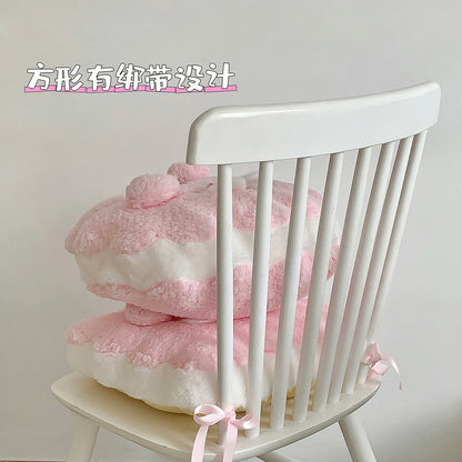 Sanrio Thickened Back Cushion Pink My Melody Throw Pillow Sofa Bed Home Decor Sweet Seat Cushion Floor Gifts Girl