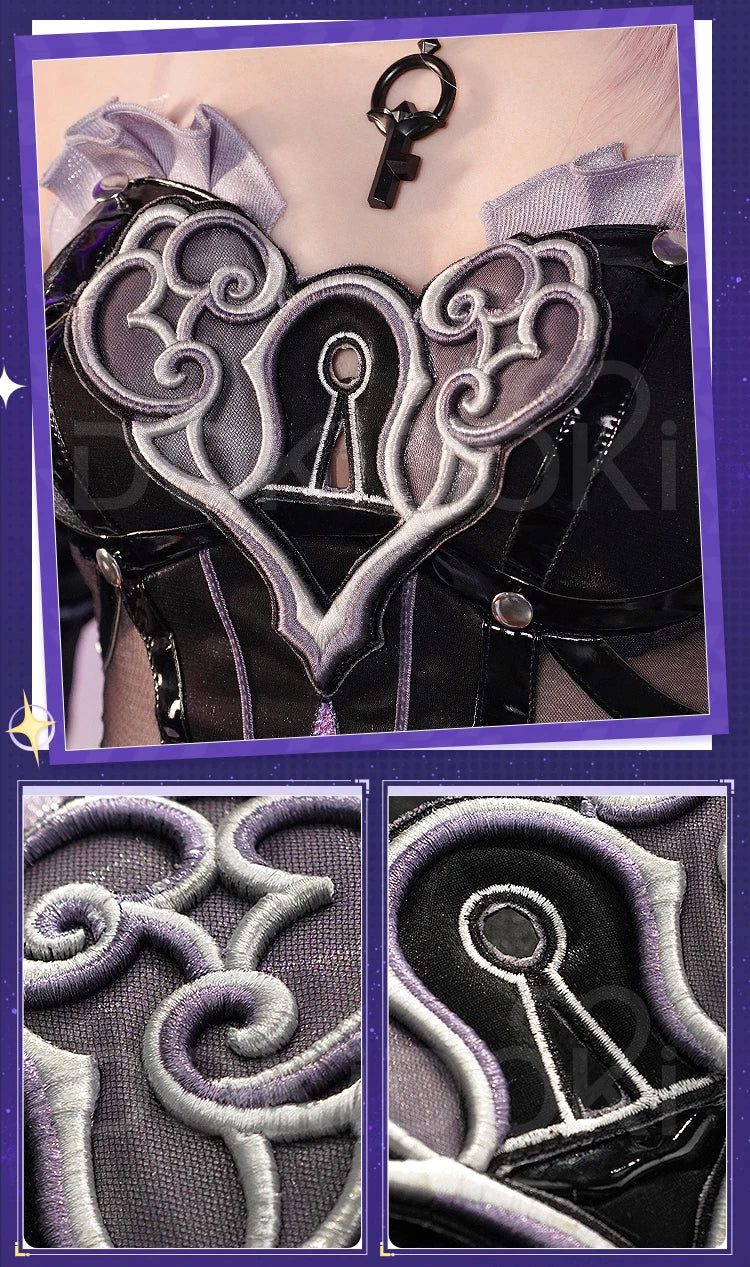 IN STOCK The Herta Cosplay Costume Game Honkai: Star Rail DokiDoki-SR HSR Women Cosplay The Herta Halloween Costume Wig