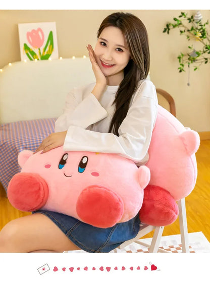 90cm Big Size Star Kirby Kawaii Cartoon Anime Plush Stuffed Doll Room Decorated with Cute Plushies Pillow Children Holiday Gift