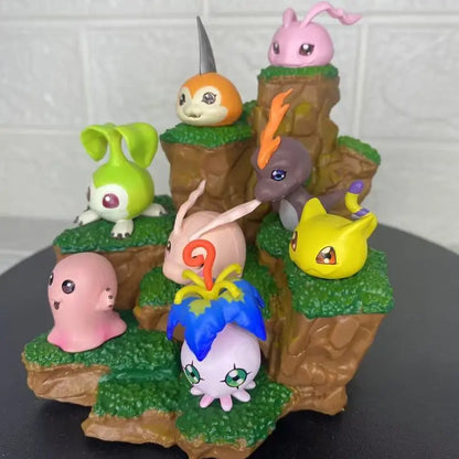Cute Anime Digimon Adventure Figure Pyocomon Gabumon Koromon Mochimon Tokomon Plotmon Action Figures Pvc Model Toy Gift