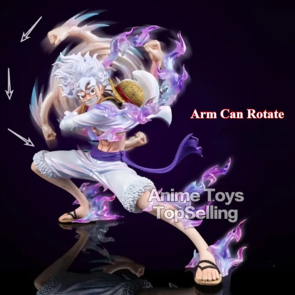 19cm/7.48in Anime One Piece Figure Nika Luffy Action Figures Luffy Arm can rotate Pvc Statue Collection Model Toys for Gifts