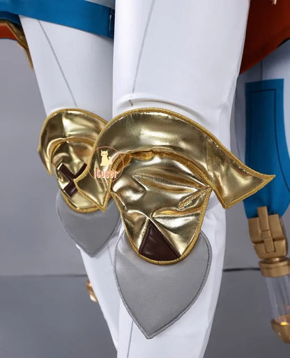 Genshin Impact Ineffa Cosplay Costume Wig Cloak Uniform Outfit Headwear Boom Boom Thunderwave Halloween Party for Women Girls