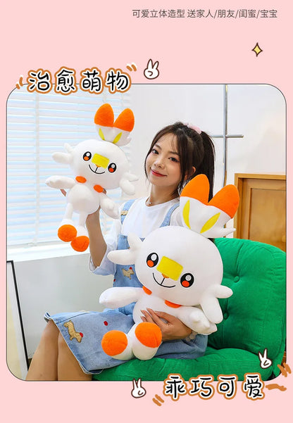 50/70/90cm Big Size Pokemon Scorbunny Anime Plush Stuffed Doll Room Decoration Kawaii Plushies Pillow Ornaments Holiday Gifts