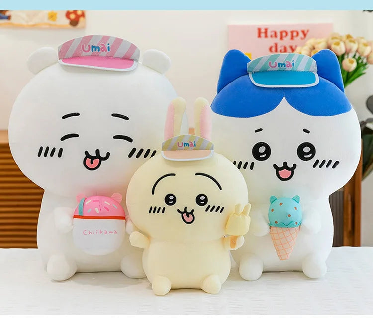 45/55/65cm Big Size Chiiwanime Plush Stuffed Doll Kawaii Room Decoration Hachiware Plushies Pillow Ornaments Holiday Gifts