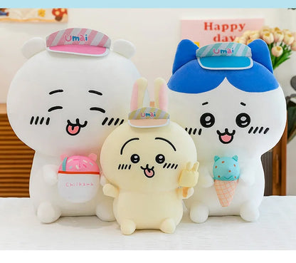 45/55/65cm Big Size Chiiwanime Plush Stuffed Doll Kawaii Room Decoration Hachiware Plushies Pillow Ornaments Holiday Gifts