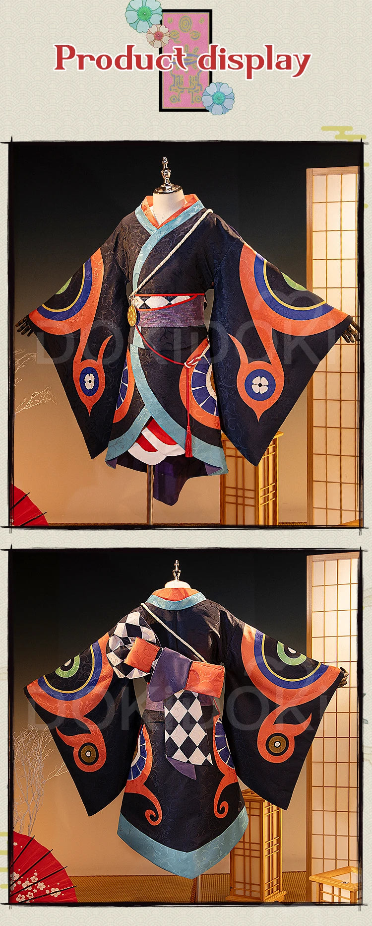 IN STOCK Kusuriuri Cosplay Costume Anime Mononoke【S-3XL】DokiDoki-R Men Kimono Costume Kusuriuri Cosplay Halloween