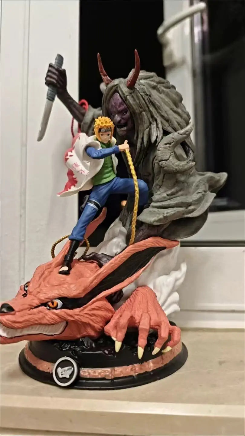 New 29cm Naruto Anime Yellow Flash Namikaze Minato Action Figures Pvc Gk Statue Model Desktop Decoration Collection Toy Gifts