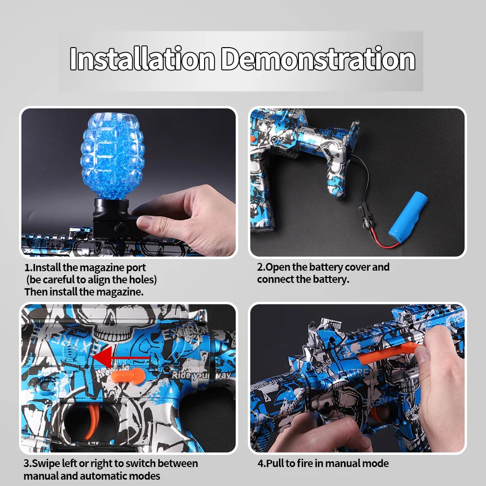 Yuizukeot MP5 Rechargeable Electric Blaster Lithium Battery
