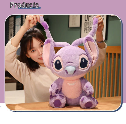 35/60cm Disney Lilo and Stitch Plush Toys Cute Anime Stich Doll Stuffed Plushie Angel Pillow Soft Gift for Children Kawaii